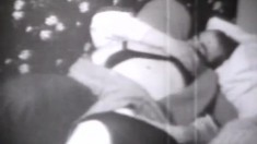 A Classic Black And White Scene Featuring Some Intense Anal Action