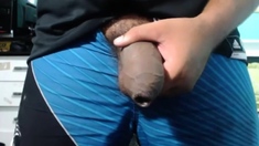 SOFT LATINO UNCUT BIG WET DICK STROKING