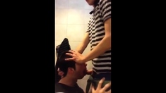 University Bathroom Face Fucking and Cum Swallowing