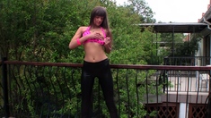 Busty Czech amateur fucks outdoor in public