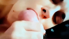 slut slowed Italian blowjob cumshot in mouth