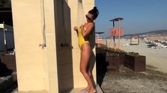 Naughty Exhibitionist Lada - Swimsuit Bikini flash on