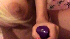 Hot amateur shakes her big boobs