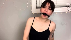 Stacked brunette goes solo toys and masturbation