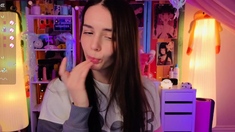 Cute blonde amateur webcam teen masturbating