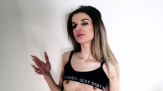 Blowjob and handjob for a blonde babe