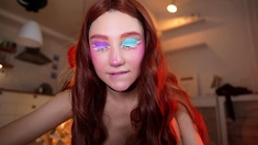 Lovely Amateur teen brunette masturbating outdoor