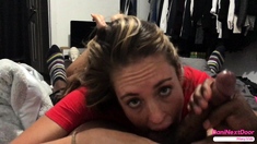 Czech amateur blowjob and fucking POV in public