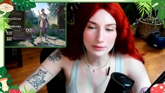 Petite amateur redheaded teen pisses and sucks cock