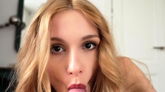 Glam blonde ass cumshot after hardcore anal