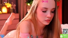 Amateur Blonde with Tiny Titties Masturbates with Fruit