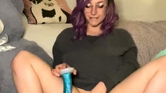 Sexy hottie Anetta Keys enjoys a solo toy masturbation