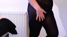 Amateur striptease and Solo masturbation