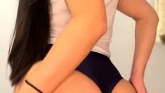 Brunette amateur homemade webcam ass