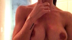 Big boobs milf masturbates with her dildo