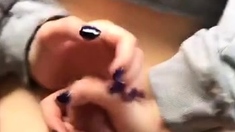 Amateur girlfriend handjob and anal with cumshot
