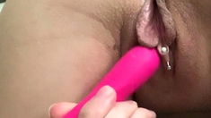 Close up solo beauty toying ass