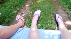 Amateur Foot Fetish Girlfriend Sucks and gives a Footjob