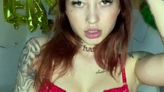 Brunette toys her pussy and ass on cam