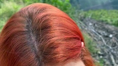 Redhead Chained Babe Gives Blowjob