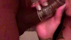 Brunette Slut Gives Blowjob To Big Cock Outdoors