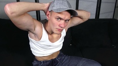 Hunk straight boy Mitchel Jacobson solo