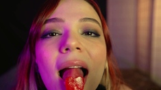 Stacked brunette goes solo toys and masturbation