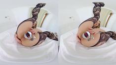 Stacked brunette goes solo toys and masturbation