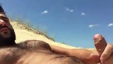 Greek Beach Jerk - Big Cock Hunk Outdoor Adventure