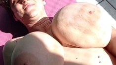Big boobs milf masturbates with her dildo