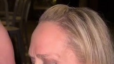 Cfnm femdom slut blowjob and facial