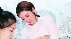 Close up POV of teen sucking cock