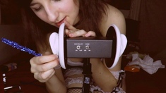 Cute curly brunette solo webcam masturbation