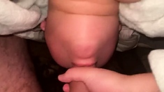 Cock-fed babe gets fingered