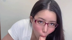 -OnlyFans- -SOLO- White T - Pantyhose - Dildo Sucking -