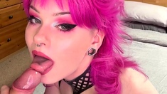 Amateur Housewife Blowjob And Handjob With Cumshot
