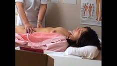 Busty asian amateur banged at a massage by a trick masseur