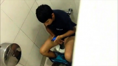 Str8 Spy Guy In Public Toilet