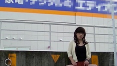 Japanese Crossdresser Outdoor Flashing.